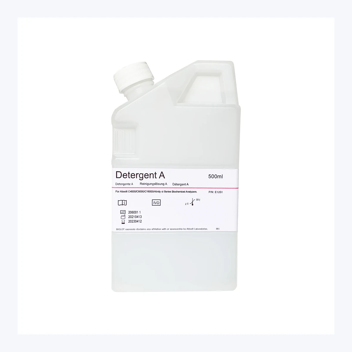 Detergent A B1251 · Front packaging view